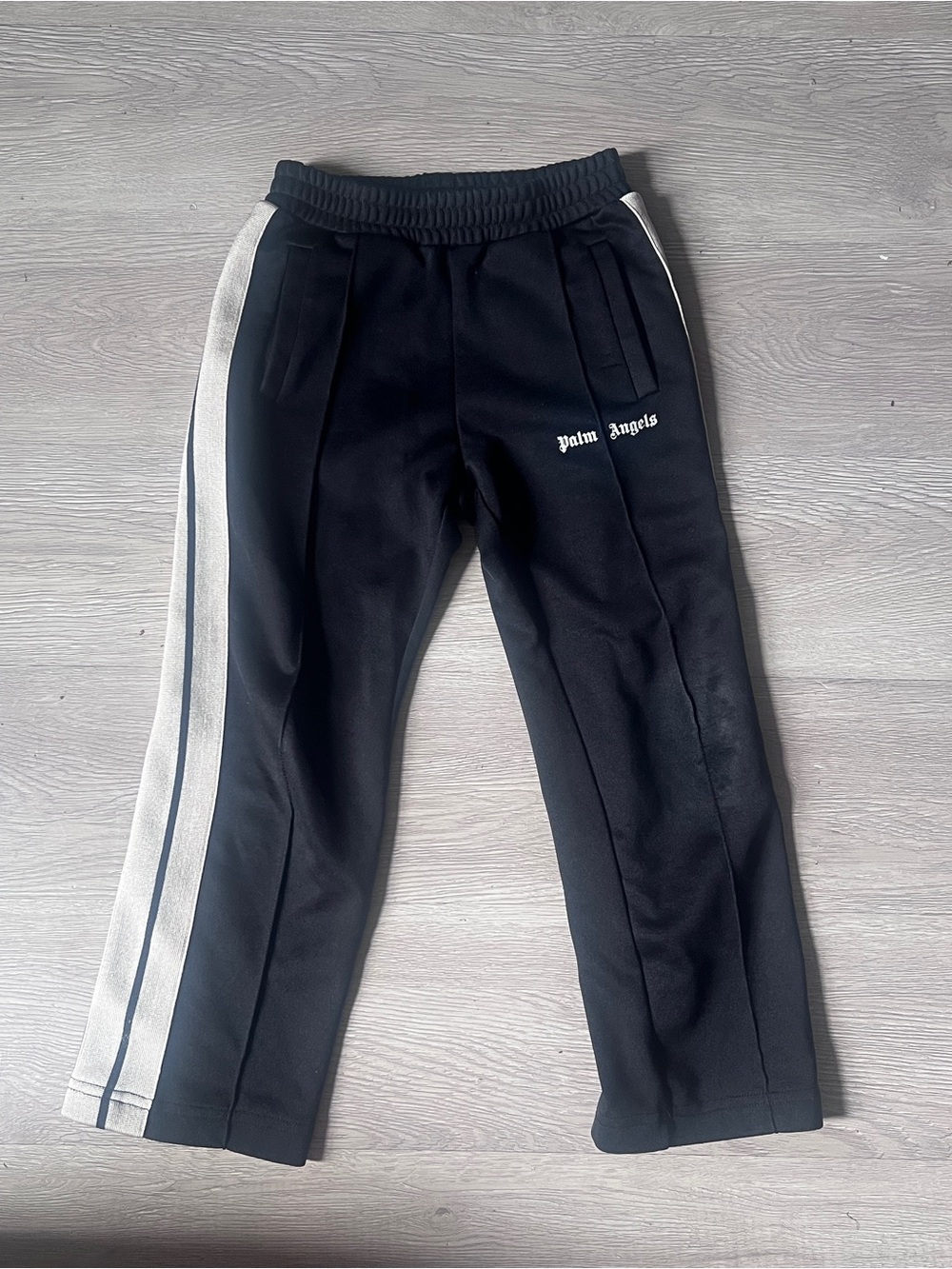 Palm Angels Black Joggers with White Side Stripes
